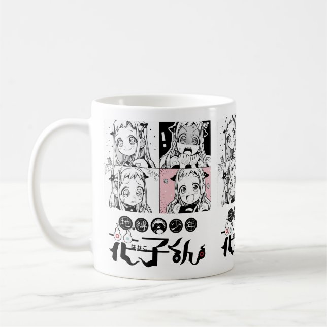 Anime Manga Panelrutnät Keramikkopp Kaffemugg (Vänster)