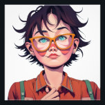 Anime manga pop art älskare ansikte-tecken tecknad fototryck<br><div class="desc">Anime manga pop art älskare ansikte tecknad Välkommen till vår butik! Vi specialiserar oss på att skapa roligtar som inspirerats av den senaste utvecklingen</div>