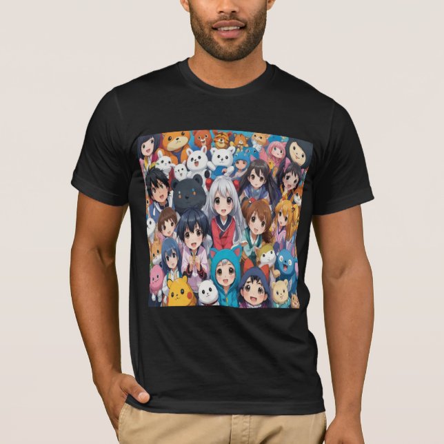 Anime manga pop art älskare pop älskare tecknad t shirt (Framsida)