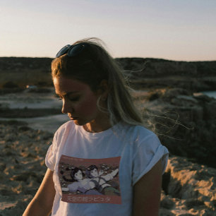 Anime Manga Tecknad Castle i Himlar T Shirt