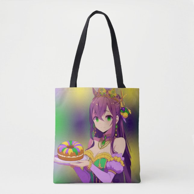 Anime Mardi Gras King Cake Tygkasse (Framsida)