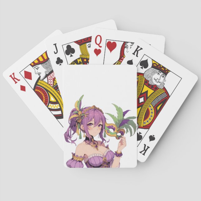 Anime Mardi Gras mask Casinokort (Baksidan)
