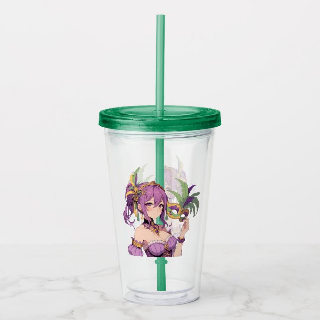Anime Mardi Gras mask Take Away Mugg (Framsida)