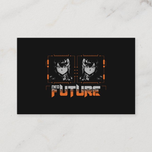 Anime Mecha-flickor Visitkort (Framsida)