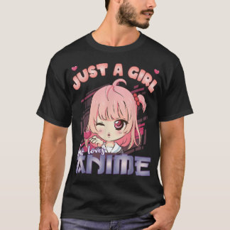 Anime Merch bara en flicka som Kärlek Anime Anime T Shirt