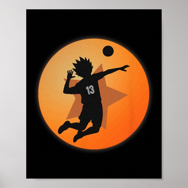 Anime Merch Japanskt nummer 13 Star Anime Volleyba Poster (Framsidan)