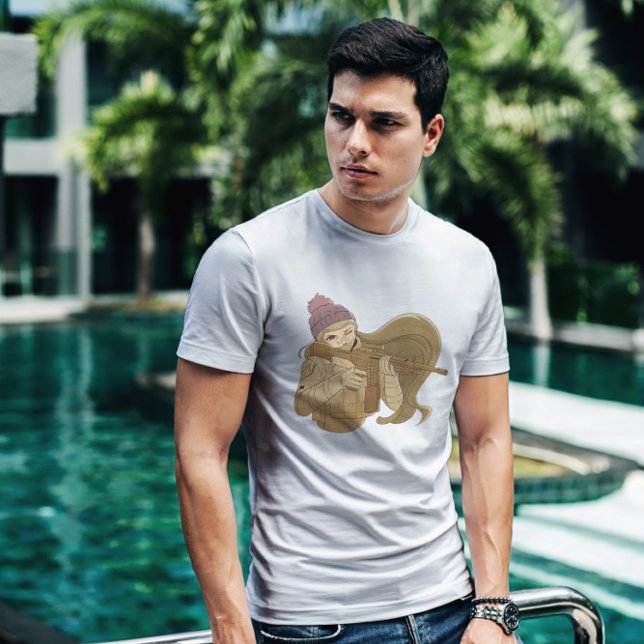 Anime Milie Soldier Girl T Shirt (Skapare uppladdad)