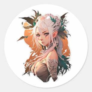 Anime Miroko Art Stiker Runt Klistermärke