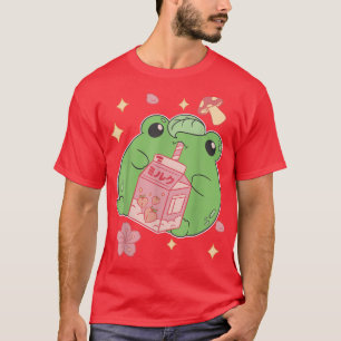 Anime Mjölk Drink Peach Sweet Japan Graphic Haraju T Shirt