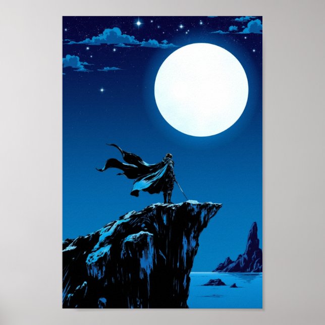 Anime Moonlight Warrior Epic Wall Art Poster (Framsidan)