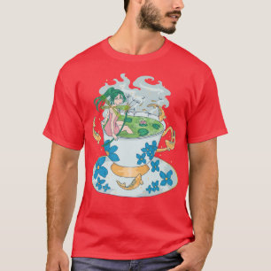 Anime Nature Fairy Tea-Älskare Cute Kawaii Fish Fa T Shirt