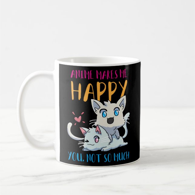 Anime Neko Cat Kaffemugg (Vänster)