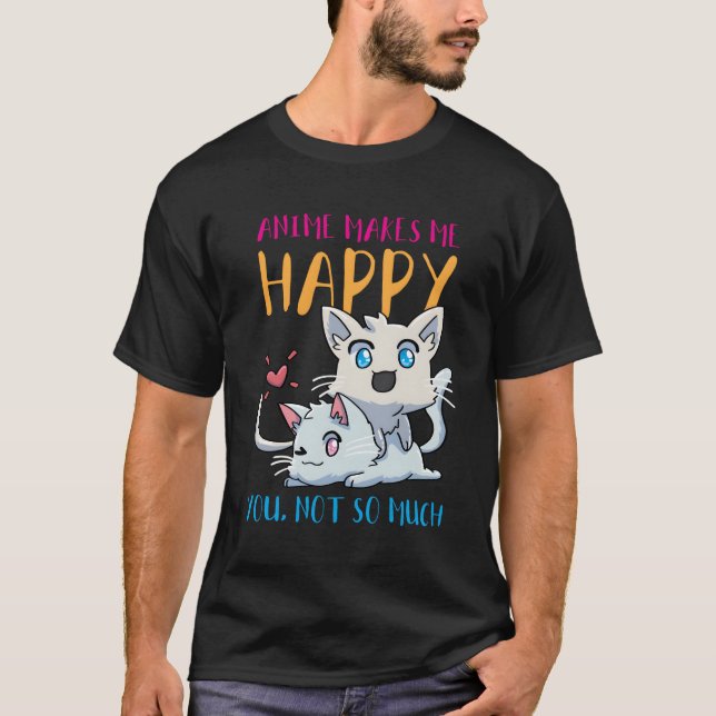 Anime Neko Cat T Shirt (Framsida)