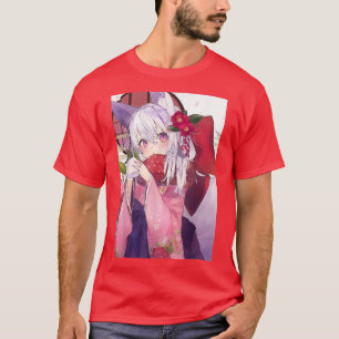 Anime Neko Catgirl Kawaii Waifu Aesthetic Japanska T Shirt