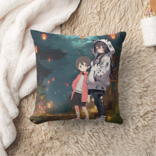 Anime Neko Kawaii Syskon Kudde