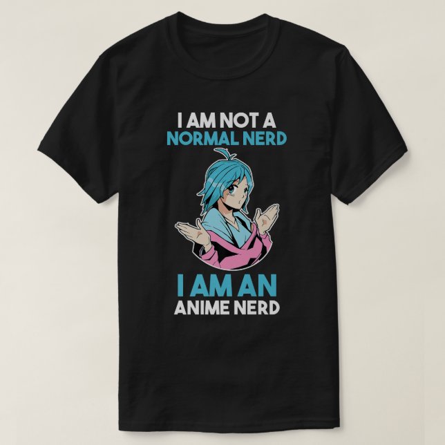 Anime Nerd Premium  T Shirt (Design framsida)