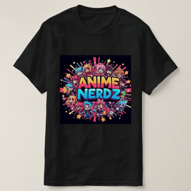 Anime Nerdz logotyp T-Shirt (Design framsida)