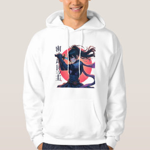 Anime Ninja Girl med Katana- Epic Samurai Warrior Hoodie