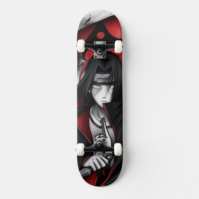 Anime Ninja Karaktär Grafisk Skateboarddäck Mini Skateboard Bräda 18,5 Cm (Framsida)
