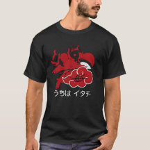 Anime Ninja Krå Silhuett Grafisk T-Shirt