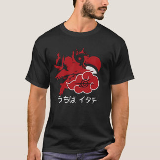 Anime Ninja Krå Silhuett Grafisk T-Shirt