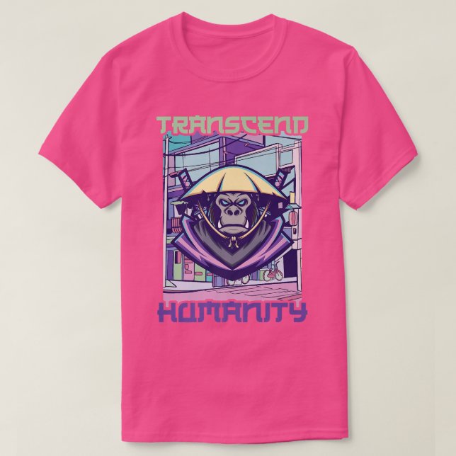 Anime Ninjas Transcend Humanity Gorilla Samurais T Shirt (Design framsida)