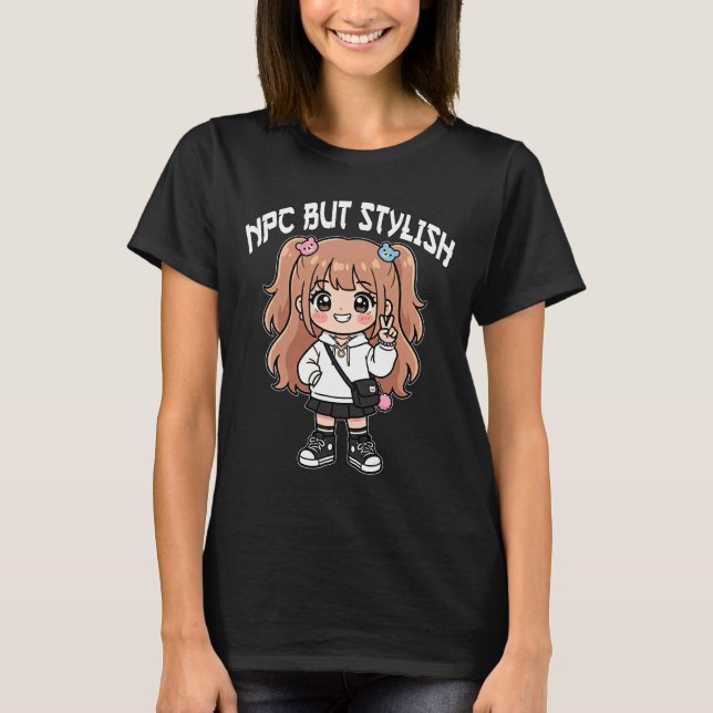 ANIME - NPC MEN STILIGT T SHIRT (Framsida)