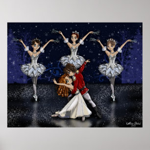 Anime Nutcracker Snöflingor Poster
