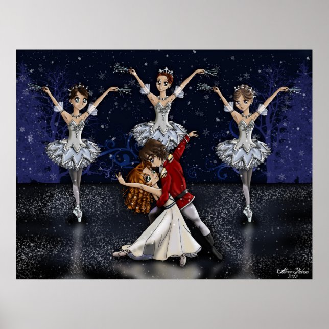 Anime Nutcracker Snöflingor Poster (Framsidan)