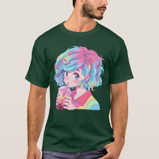 Anime Och Boba Bubbleea familj T Shirt