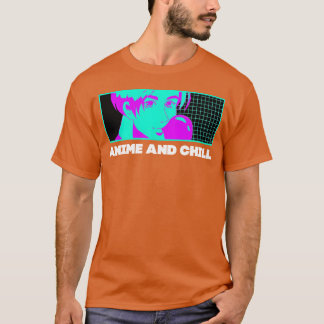 Anime och Chill Manga Rollig Japansk Animation Hum T Shirt