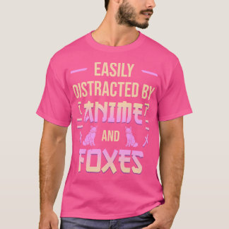 Anime och Foxes Kawaii Anime Älskare Japansk Otaku T Shirt