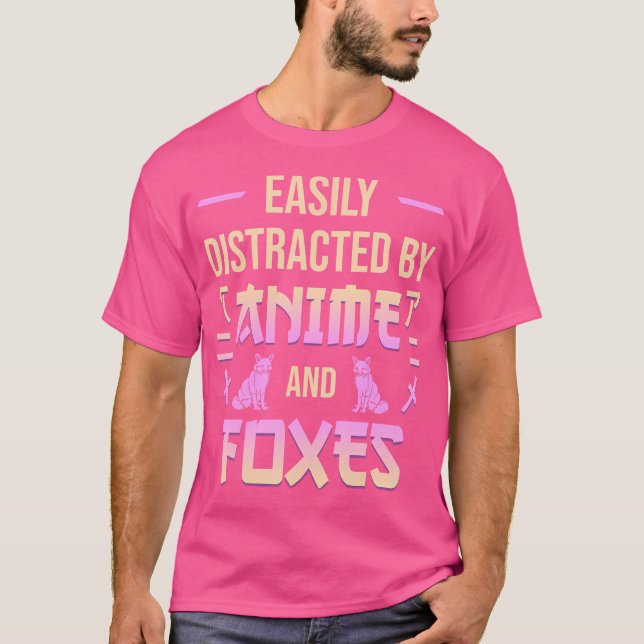 Anime och Foxes Kawaii Anime Älskare Japansk Otaku T Shirt (Framsida)