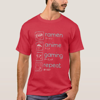 Anime och Gaming Rutin vänner T Shirt