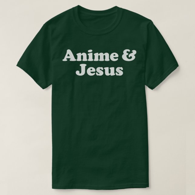 Anime och Jesus Kawaii  T Shirt (Design framsida)