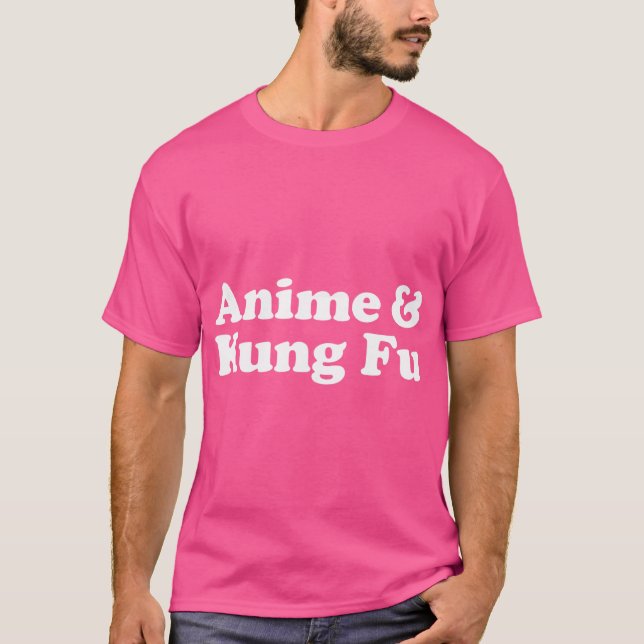 Anime och Kung fu Kawaii T Shirt (Framsida)