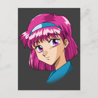 Anime och Manga Ansikte Vykort