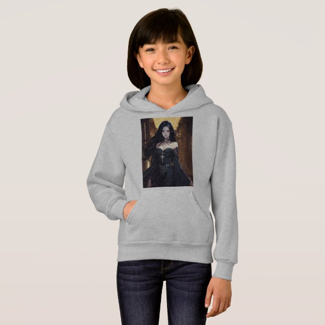 Anime och manga stil-flickdesign t shirt (Hel framsida)