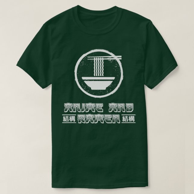 Anime och Ramen Japansk Tecknad T Shirt (Design framsida)
