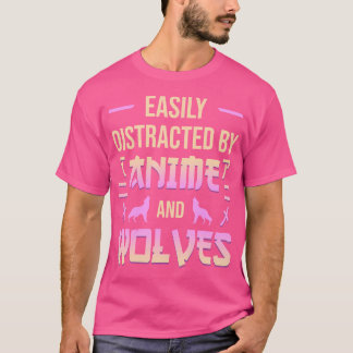 Anime och Varger Kawaii Anime Älskare Japansk Otak T Shirt