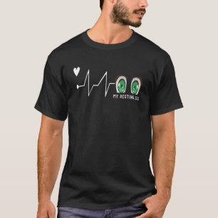 Anime Öga Heartslag ECG Vågar,Kawaii Aesthetic An  T Shirt
