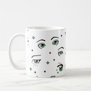 ANIME ÖGA MÖNSTER DESIGN KAFFEMUGG