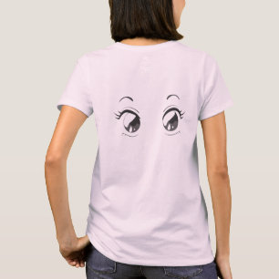 Anime ögon t-shirt med ett tryck av oskuld