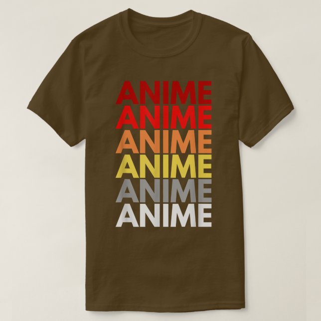 Anime Ord på framsidan av Ord Anime T Shirt (Design framsida)