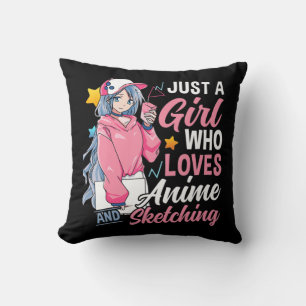 Anime Otaku ger bara en flicka som Kärlek Anime oc Kudde