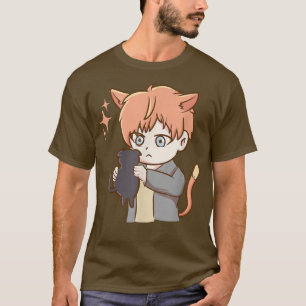 Anime Otaku Girl - Cute Cat - Japan Culture Art - T Shirt