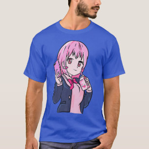Anime Otaku Girl Strawberry Milkshake Cute Japan T Shirt