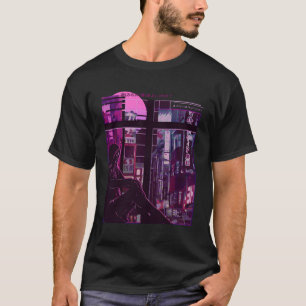 Anime Otaku Vaporwave Aesthetic Ledsen Anime T Shirt