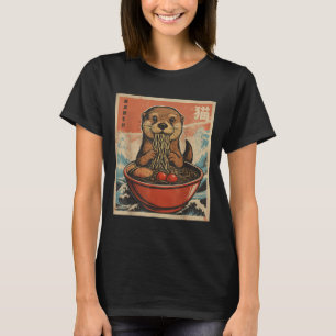 Anime Otter Ramen Japansk Funny Kawaii Gift Manar T Shirt