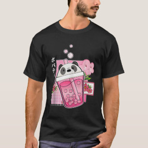 Anime Panda Bubble Mjölk Tea Boba Bear Kawaii Aest T Shirt